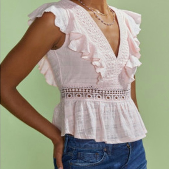 Pink Ruffled Women Top - Picture 3 of 4